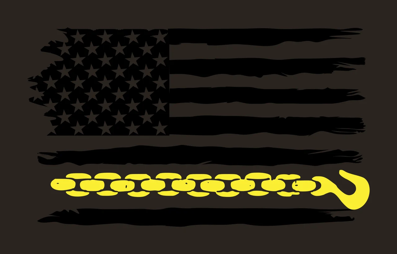 Flag Distressed American With Chain Hook stars stripes black contrast preview thumbnail