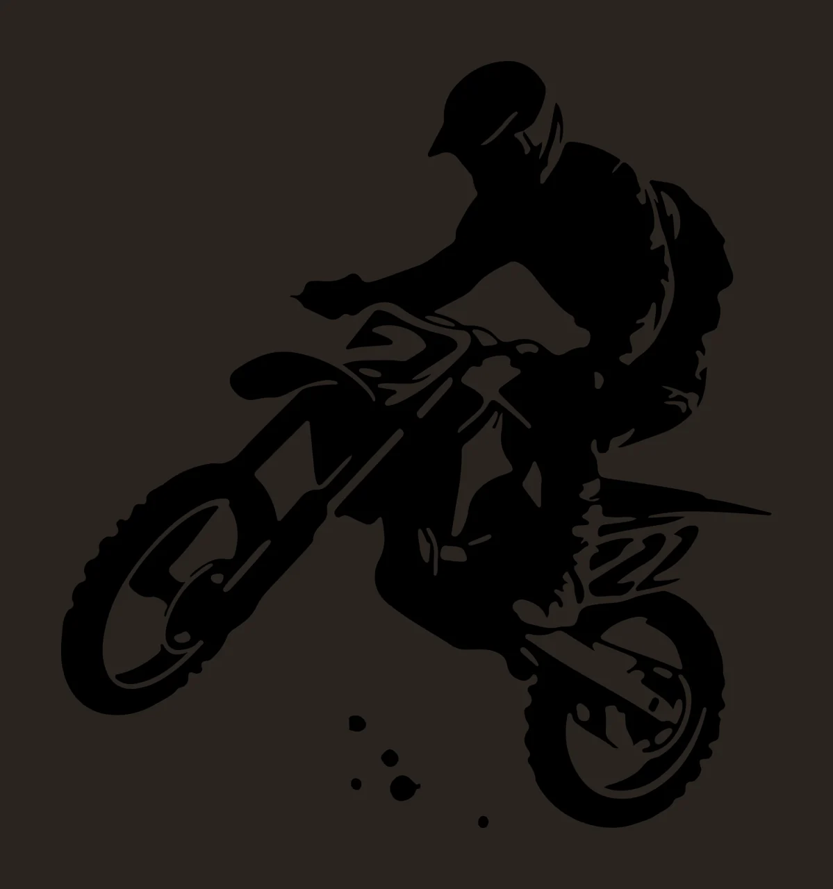 Motocross 22 Rider Jumping Dirt Bike motorcycle helmet silhouette contrast preview thumbnail