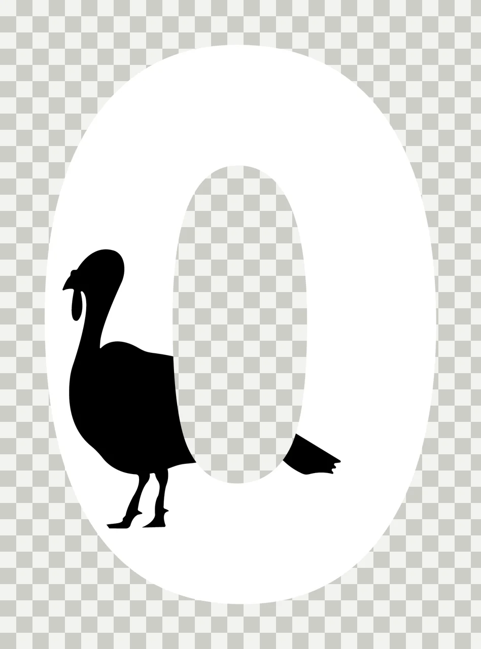 Can Glass Wrap Turkey Standing With Detached Tail transparency and detail preview thumbnail