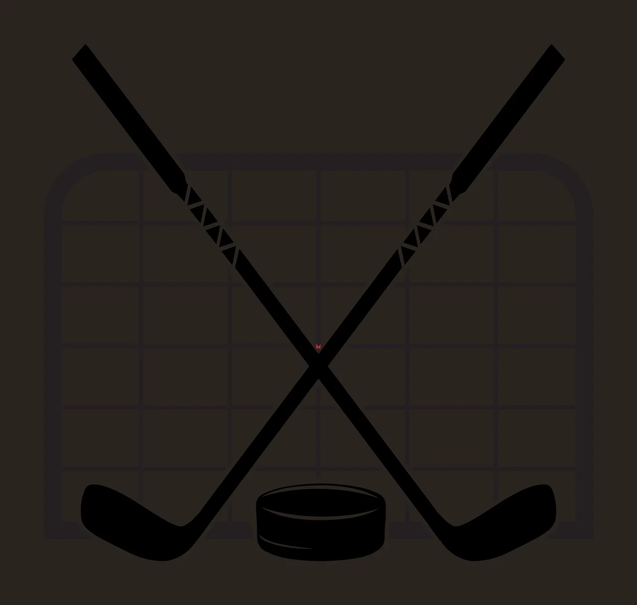 Hockey Black And White Ice Sticks Crossed Before net puck flat contrast preview thumbnail