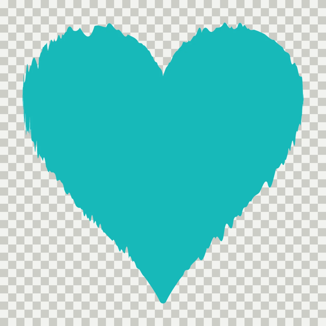 Heart Silhouette With Ragged Edges black white and shape transparency and detail preview thumbnail