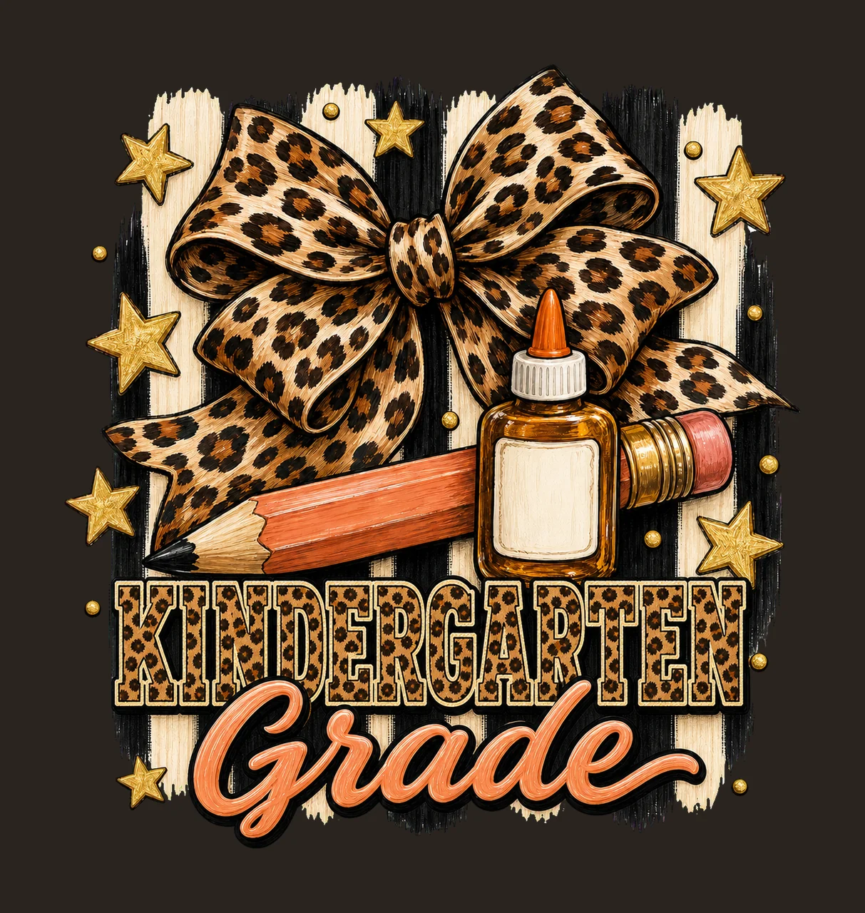 Leopard Coquette Pencil Back To School Pre Variation B contrast preview thumbnail