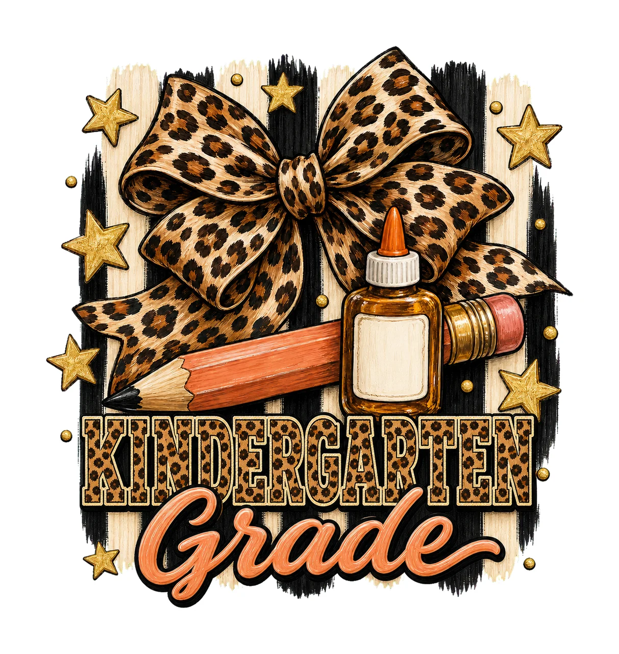 Leopard Coquette Pencil Back To School Pre Variation B