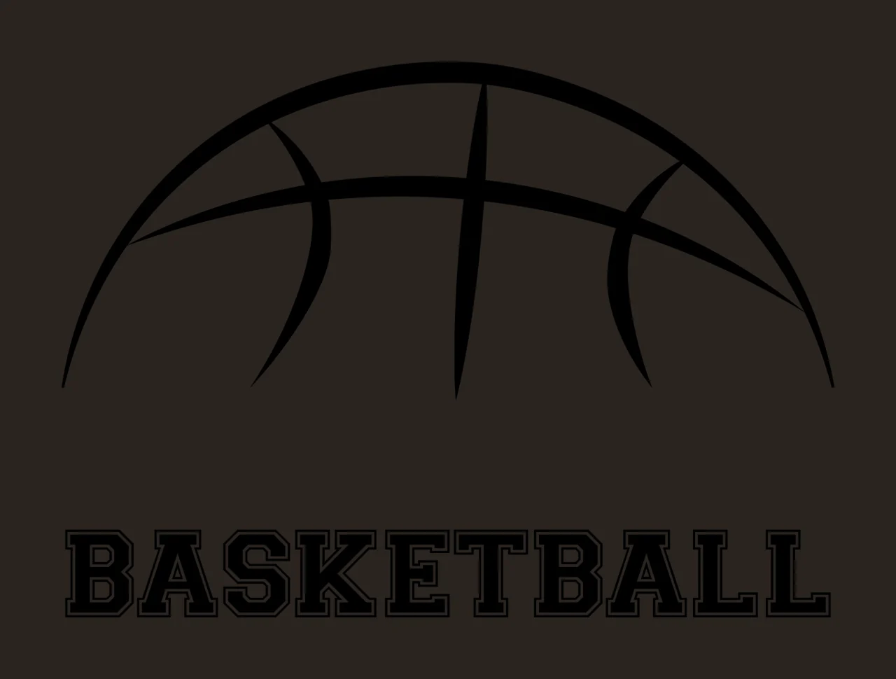 Basketball Graphic Illustration Of A And The Word ball black contrast preview thumbnail