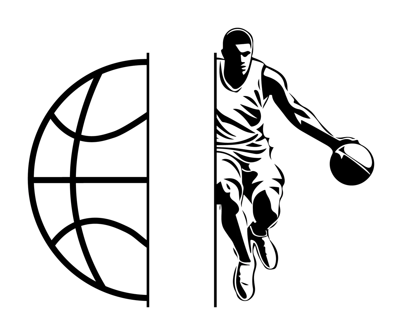 Can Glass Wrap Basketball Player Dribbling Ball Silhouette