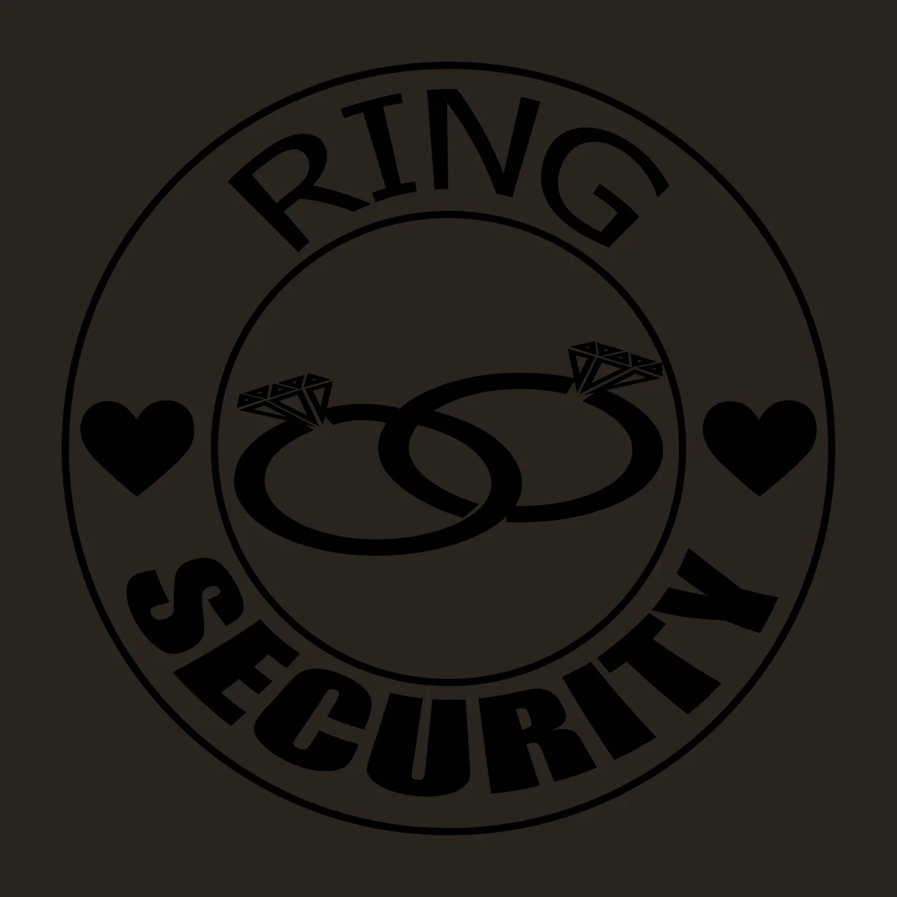 Ring Security Badge With Wedding Rings displaying text heart contrast preview thumbnail