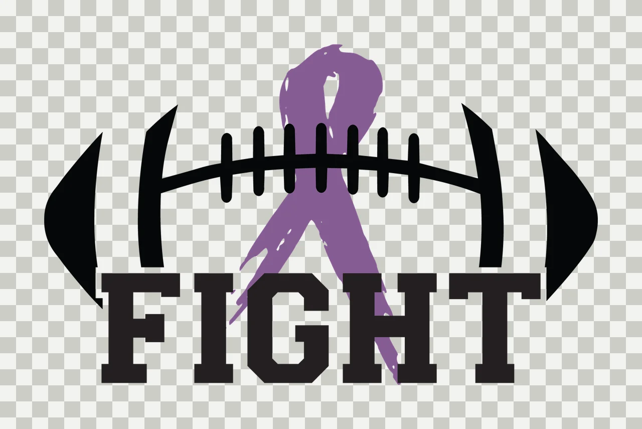 Fight Ribbon Superimposed With Black And White Silhouette transparency and detail preview thumbnail