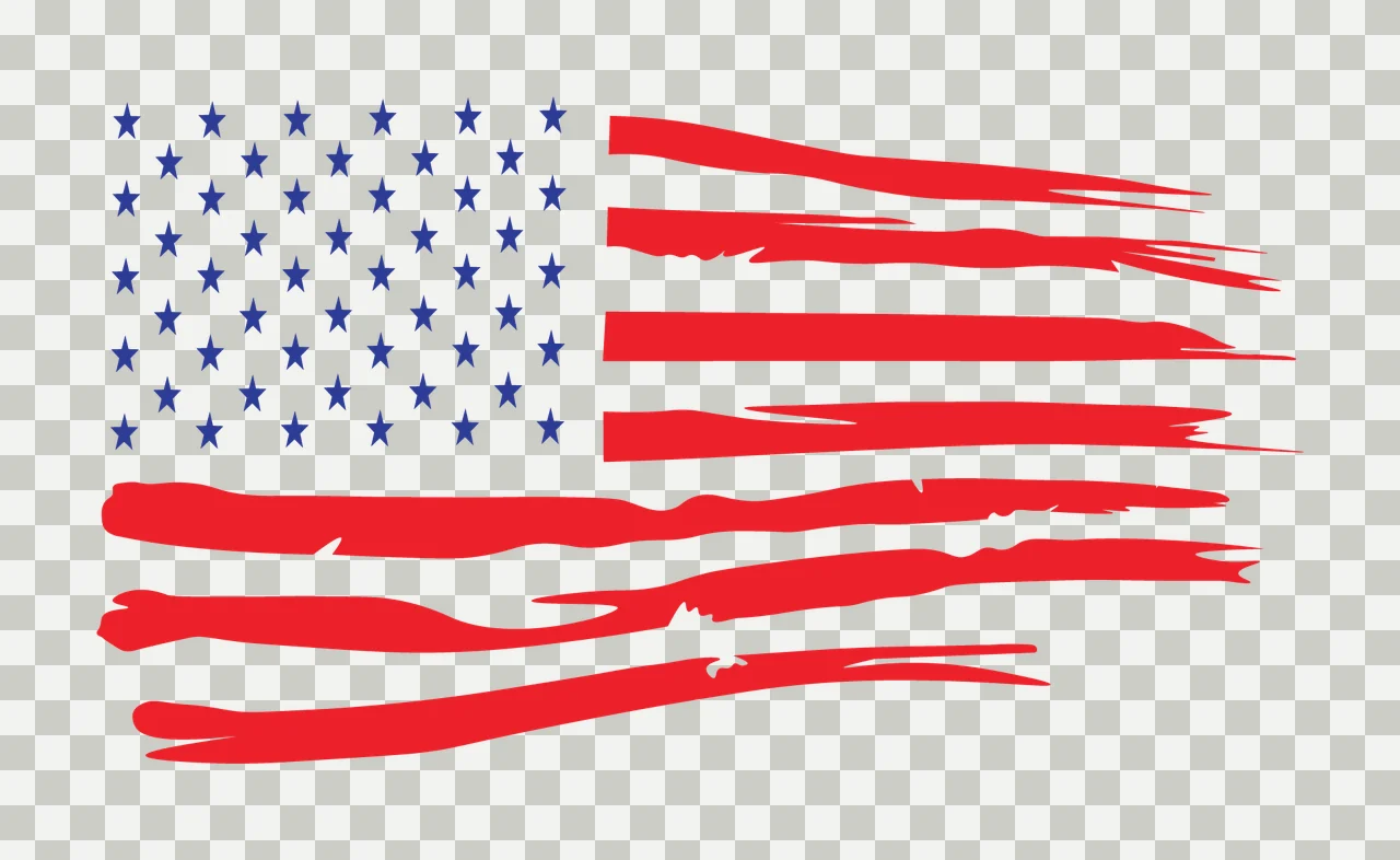 Can Glass Wrap American Flag Distressed With Stars transparency and detail preview thumbnail