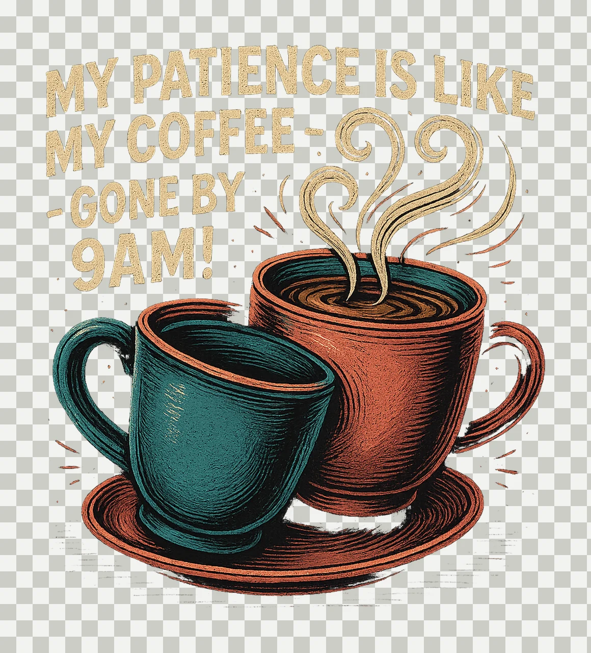Funny Coffee Tumbler Wrap Sarcastic Sublimation Design 20oz transparency and detail preview thumbnail