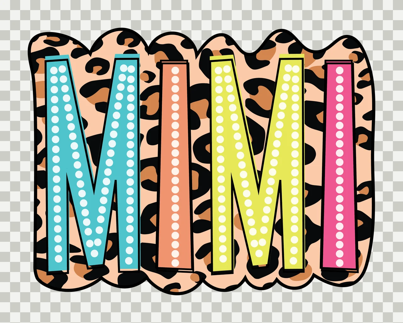 Wavy Scalloped Black Horizontal Banner Frame border graphic flat transparency and detail preview thumbnail