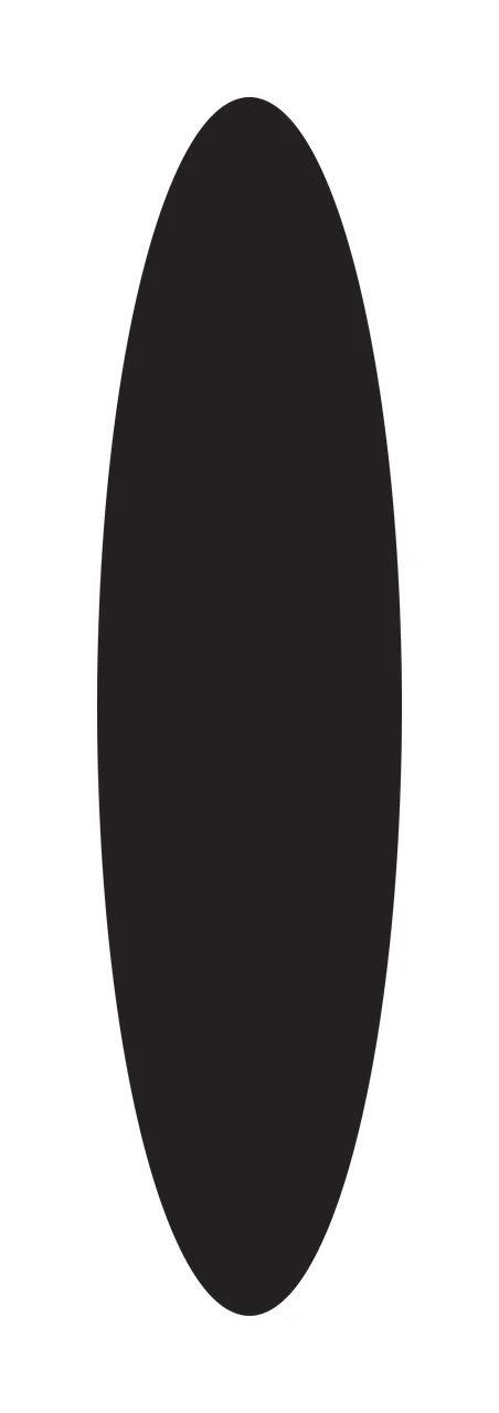 Minimalist Black Oval Vertical Mark shape geometry solid 93