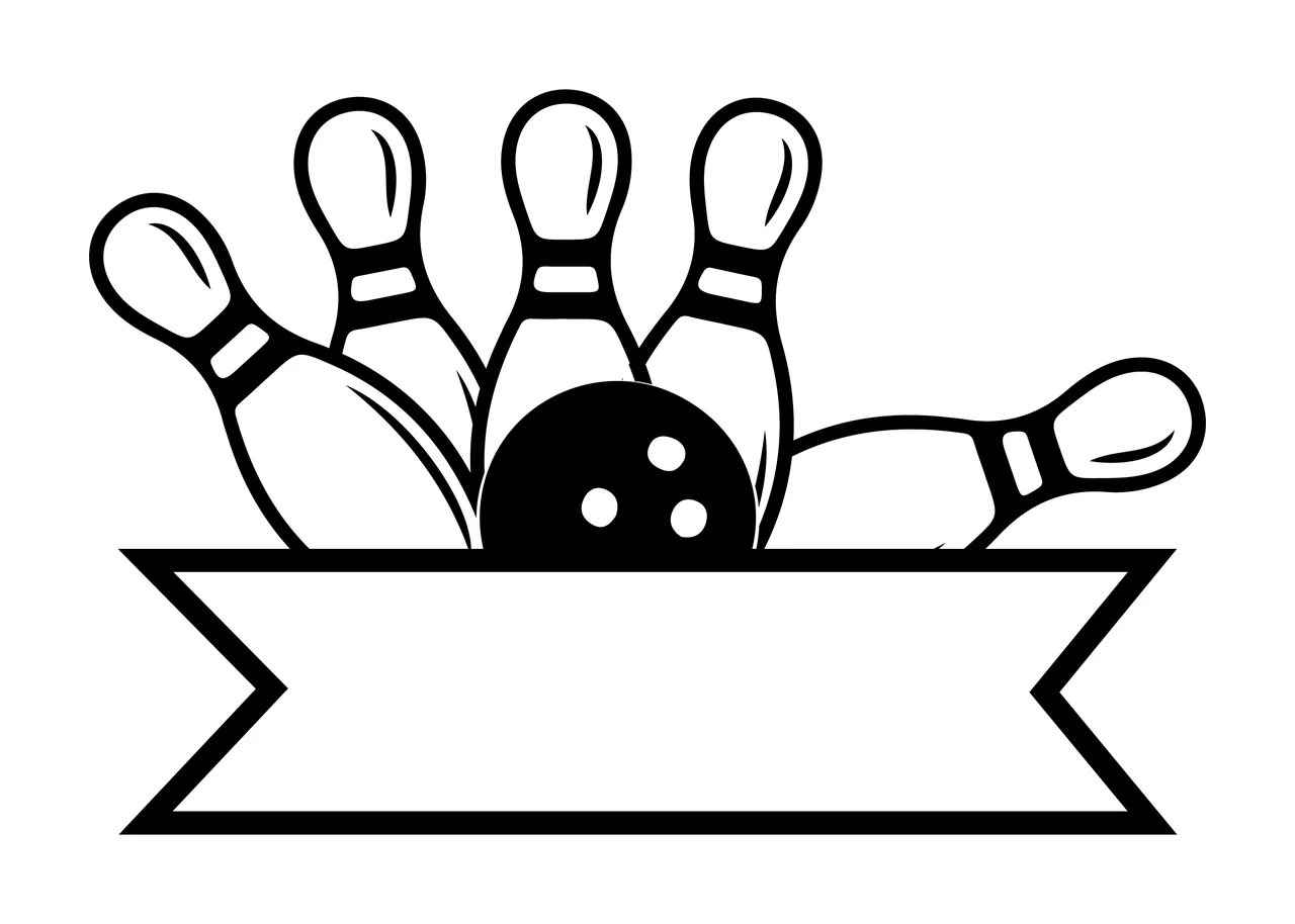Bowling Equipment With Pins And Ball