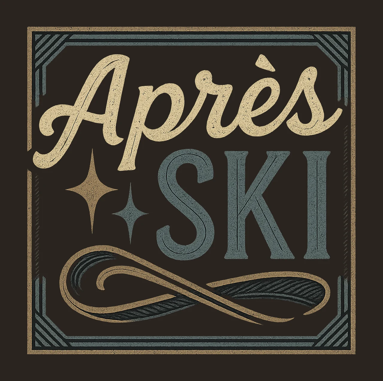 Apres Ski Trip Trendy Winter Shirt Design Downhill Skiing contrast preview thumbnail