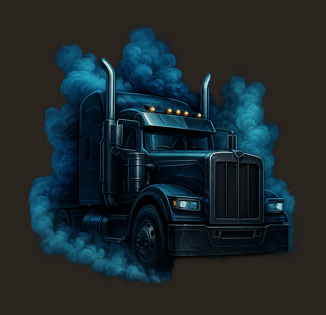 Semi Truck Tumbler Wrap 20 oz Skinny Tumbler Sublimation contrast preview thumbnail