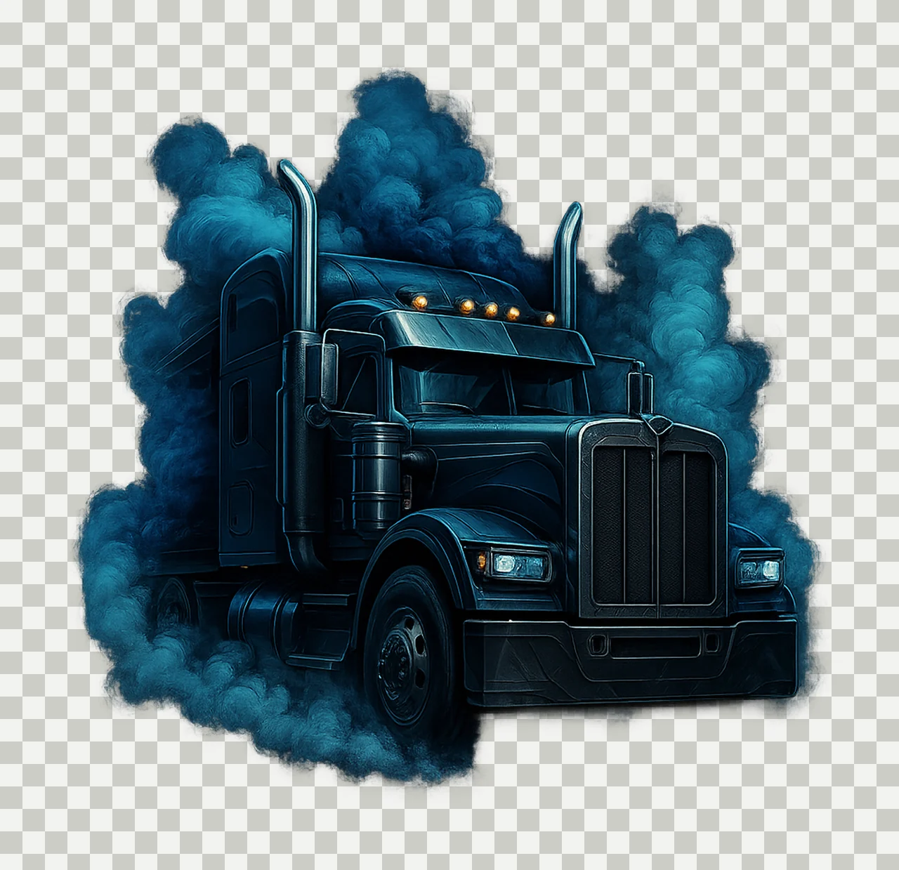 Semi Truck Tumbler Wrap 20 oz Skinny Tumbler Sublimation transparency and detail preview thumbnail