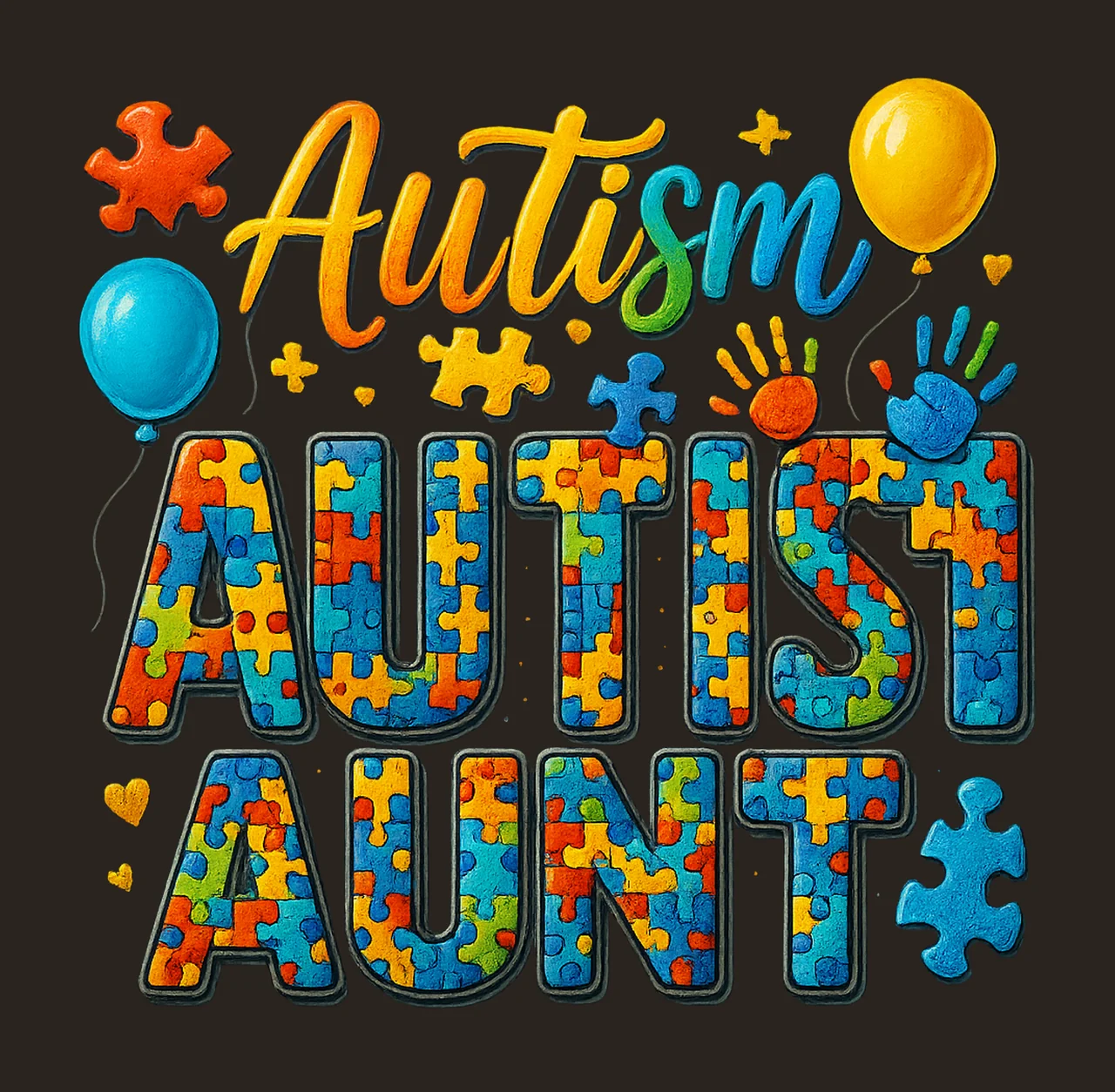 Autism Aunt Autism Awareness Sublimation Puzzle Artwork contrast preview thumbnail
