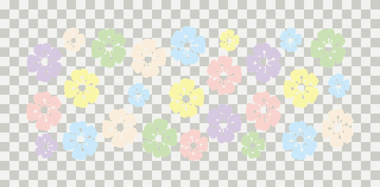 Can Glass Wrap Assorted Black Five Petal Flowers floating stamen transparency and detail preview thumbnail