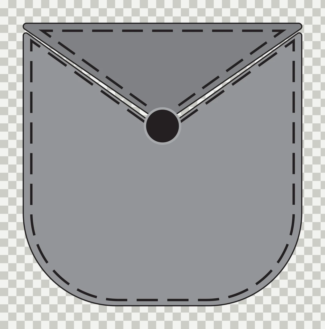 Pocket Graphic Black Shape minimalist white silhouette clothing transparency and detail preview thumbnail
