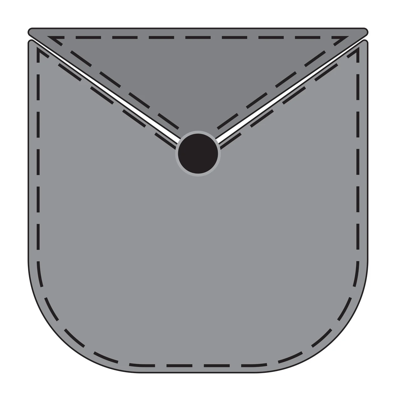 Pocket Graphic Black Shape minimalist white silhouette clothing