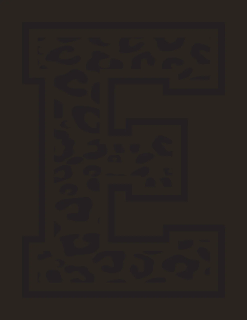Black Varsity Half Font Leopard Character 29 print animal cheetah contrast preview thumbnail