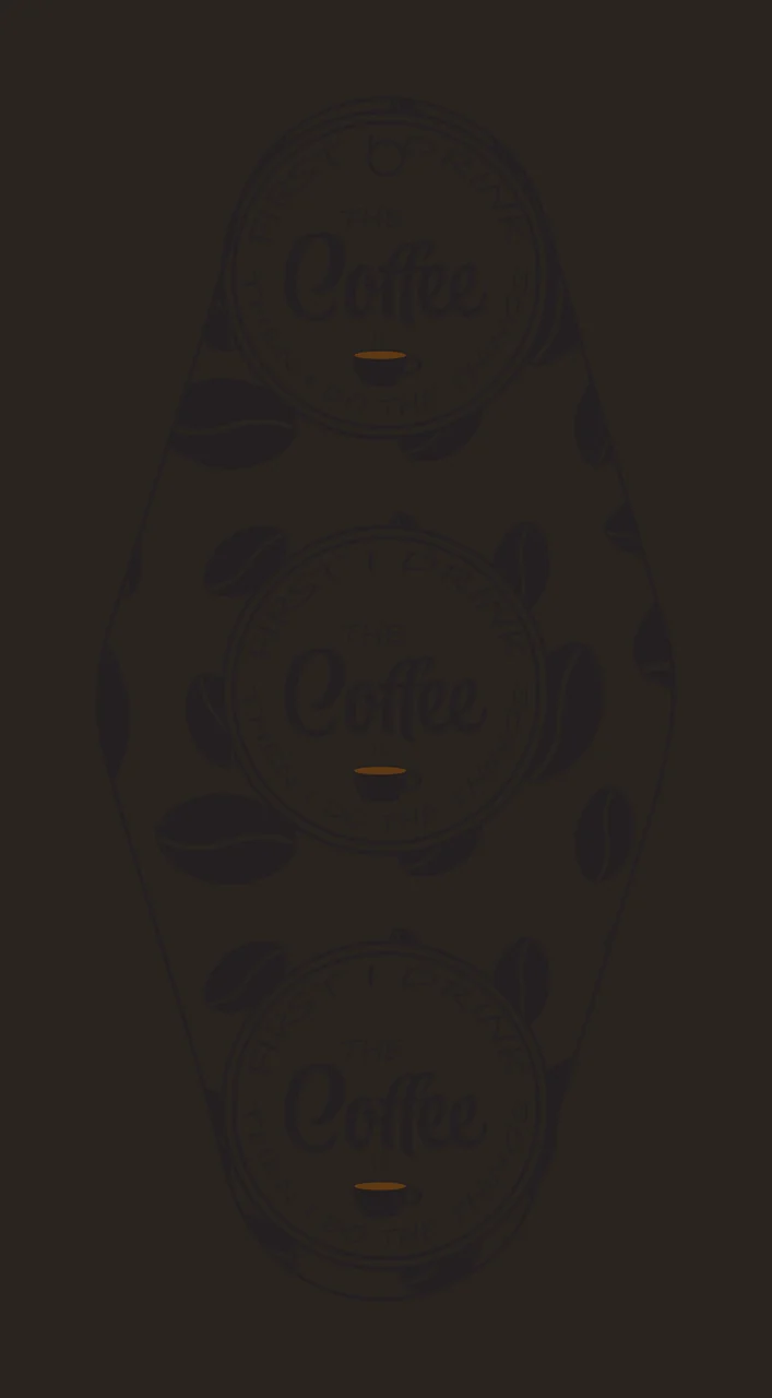 Classic Motel Keychain Coffee Circular Logo Labels Stack cup contrast preview thumbnail