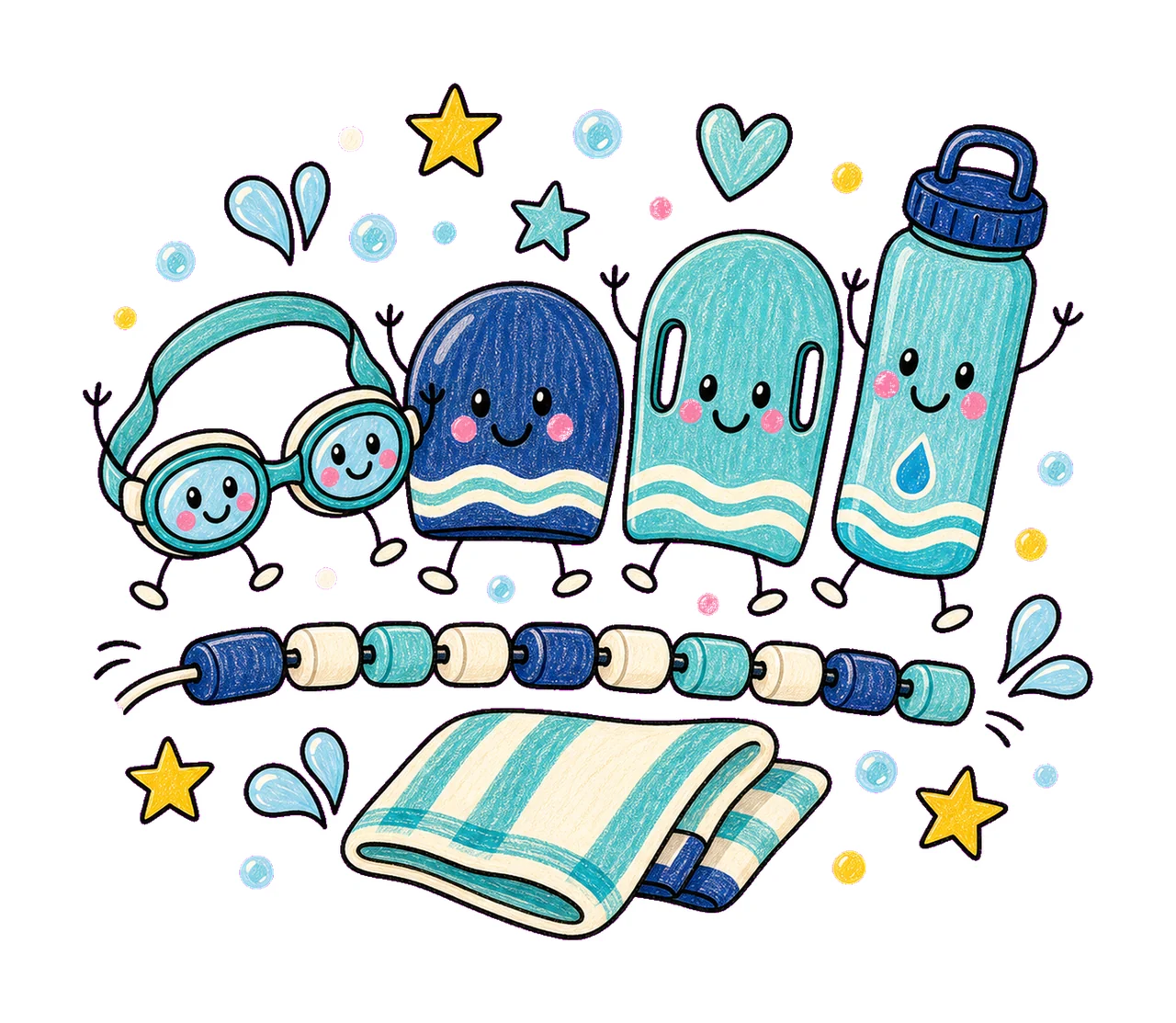 swim team 04 cozy crayon sublimation instant shirt design
