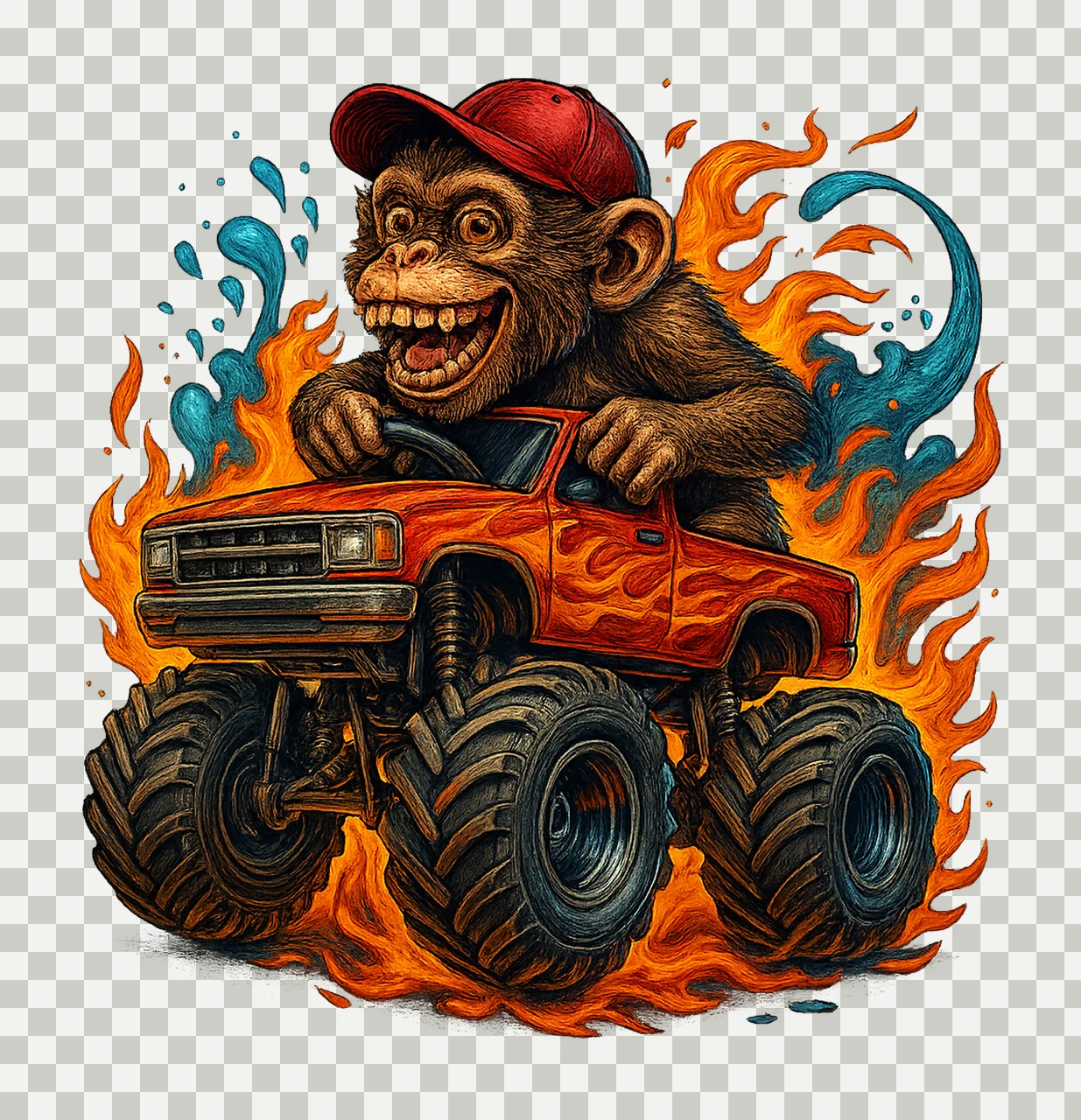 Rex Dinosaur Monster Truck Extreme Vehicle Variation A transparency and detail preview thumbnail