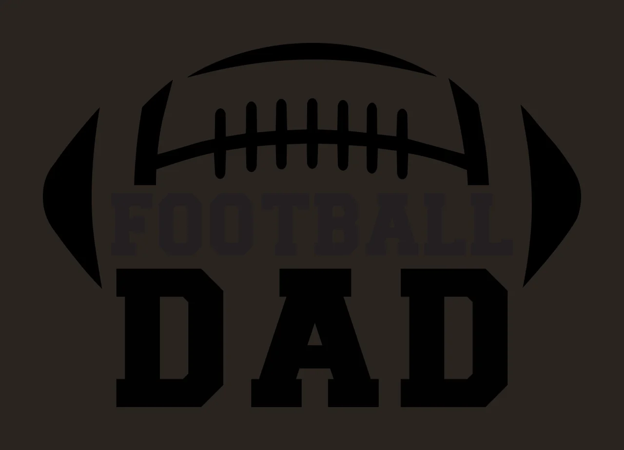 Football Dad Black Text Centered Inside A Large typographic contrast preview thumbnail