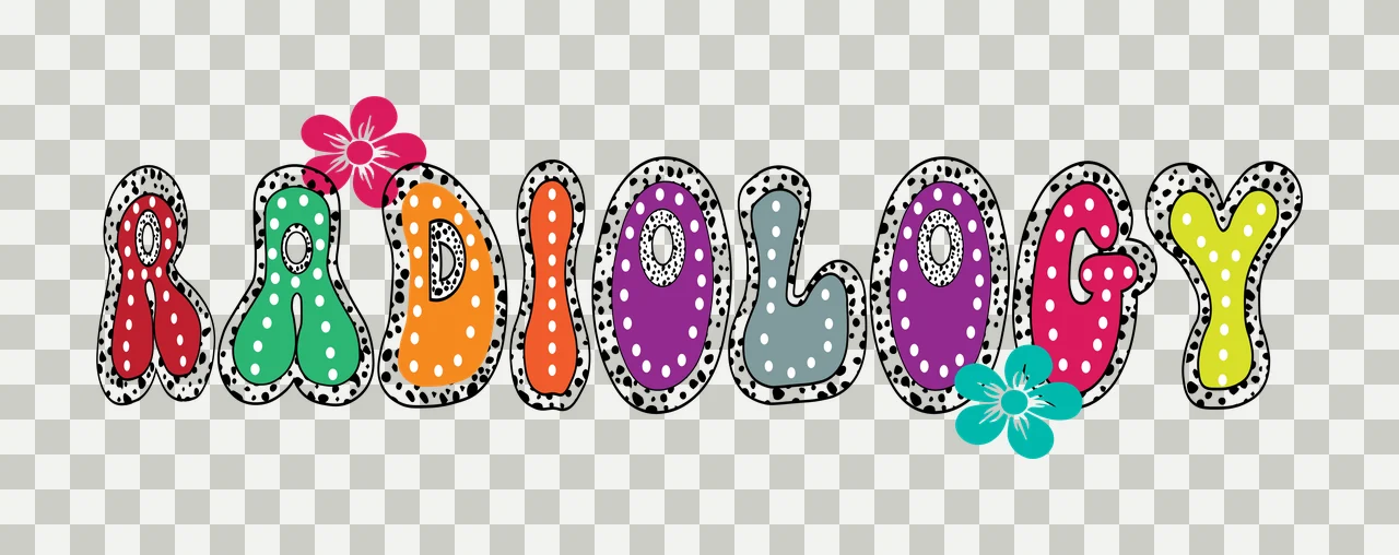 Radiology Typography With Flower Accents labeling flowers dots transparency and detail preview thumbnail