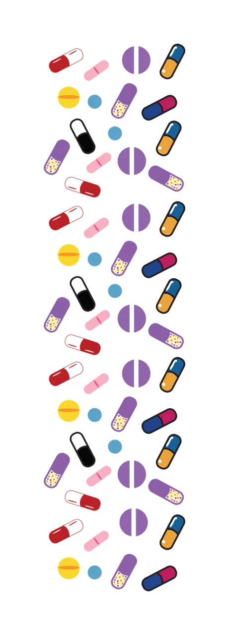 Pills Black And White Pill Assortment scattered capsules tablets