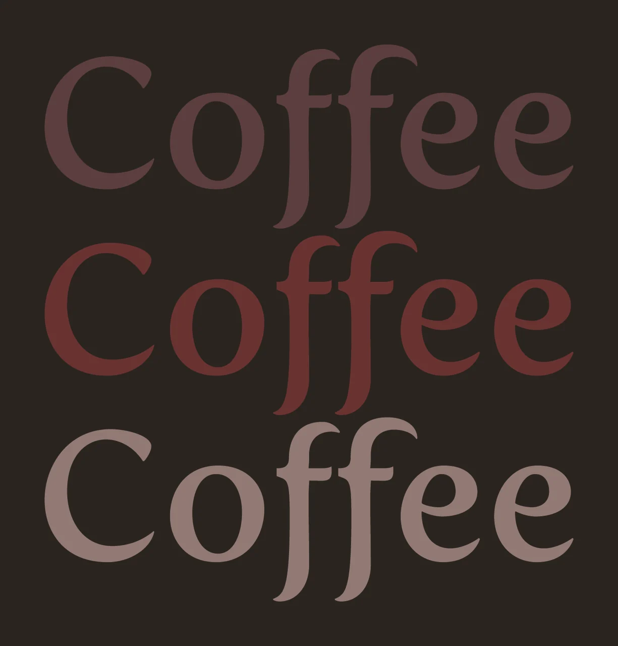 Can Glass Wrap Coffee Three Rows stacked Letters Serif font contrast preview thumbnail