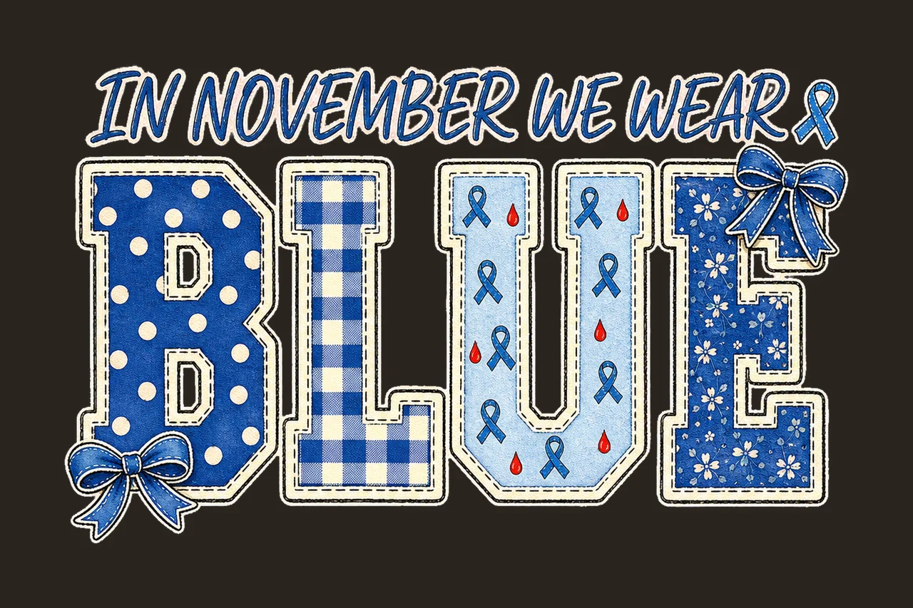In November We Wear Blue Diabetes Awareness Variation C contrast preview thumbnail