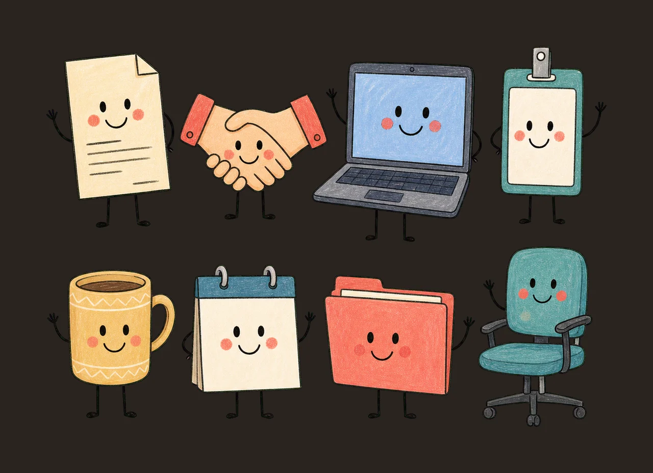 Human Resources Doodle Crew Cute HR Gift HR Variation A contrast preview thumbnail