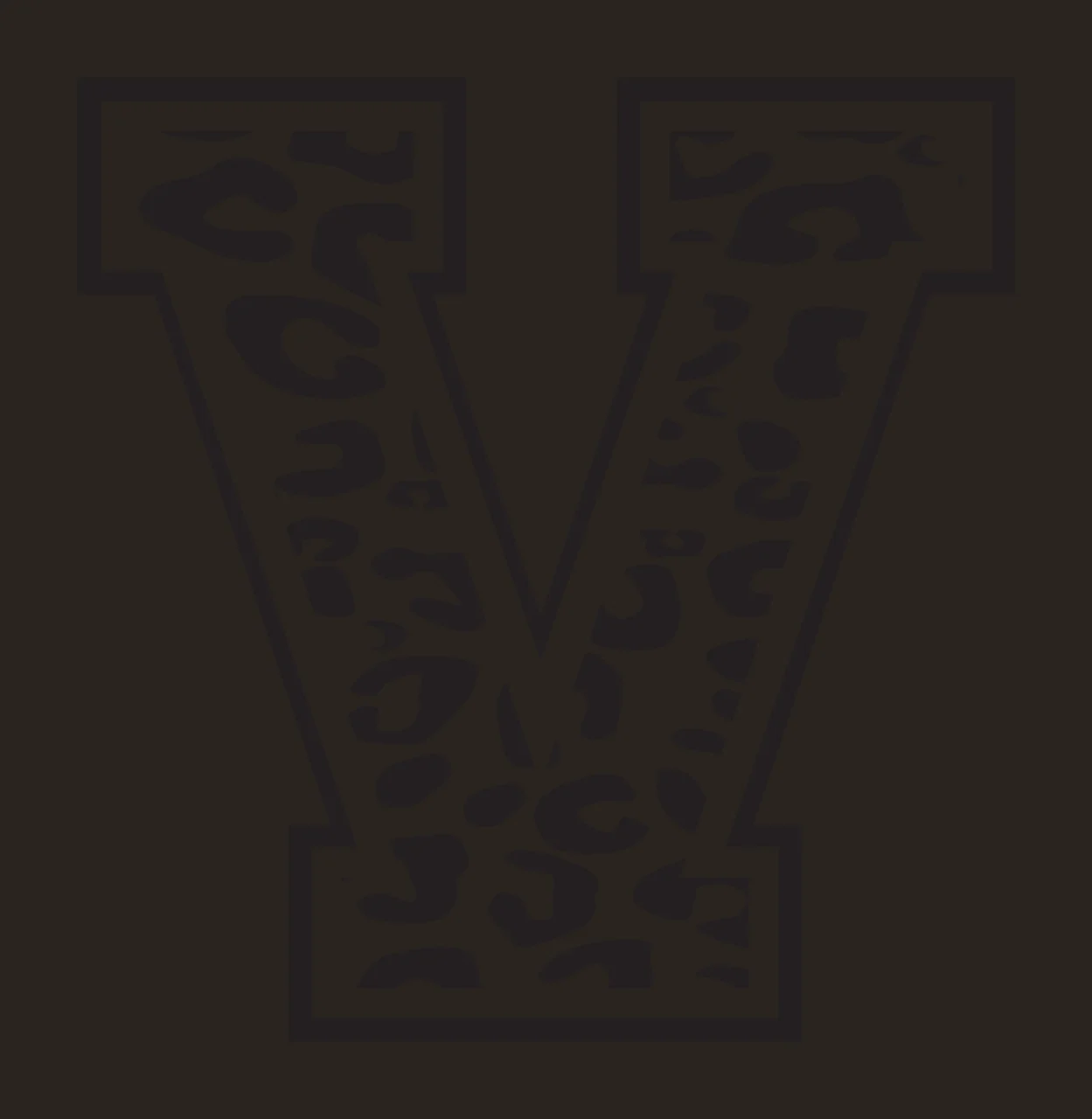Black Varsity Half Font Leopard Character 13 print animal cheetah contrast preview thumbnail
