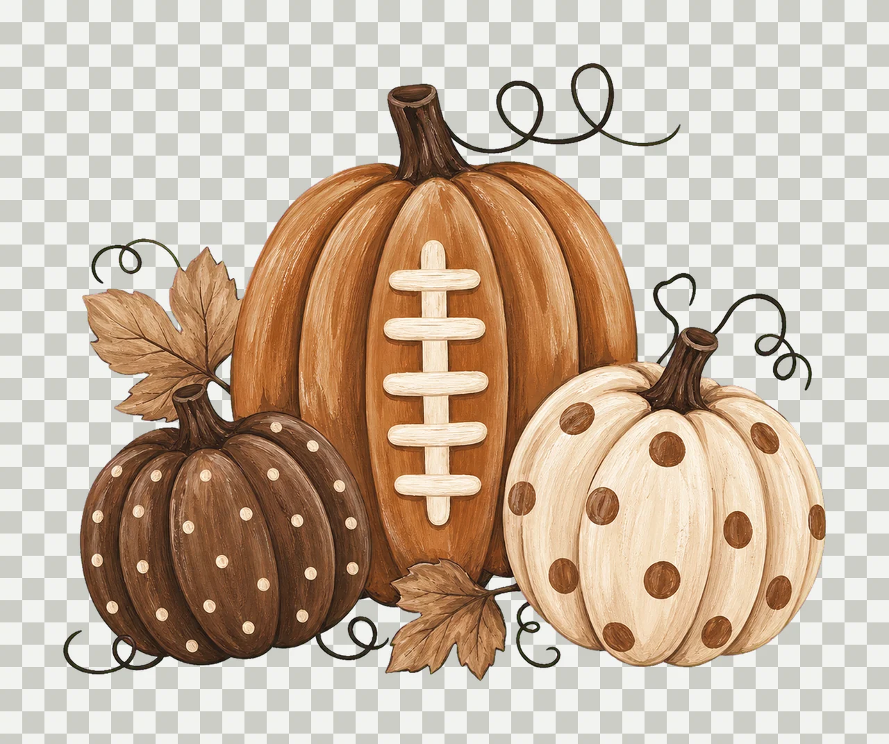 Pumpkin Football Mom Club Polka Dots sublimation Variation D transparency and detail preview thumbnail