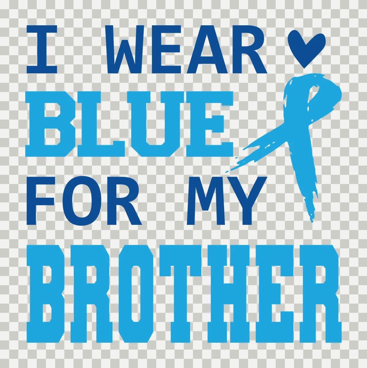 I Wear Blue For My Brother transparency and detail preview thumbnail