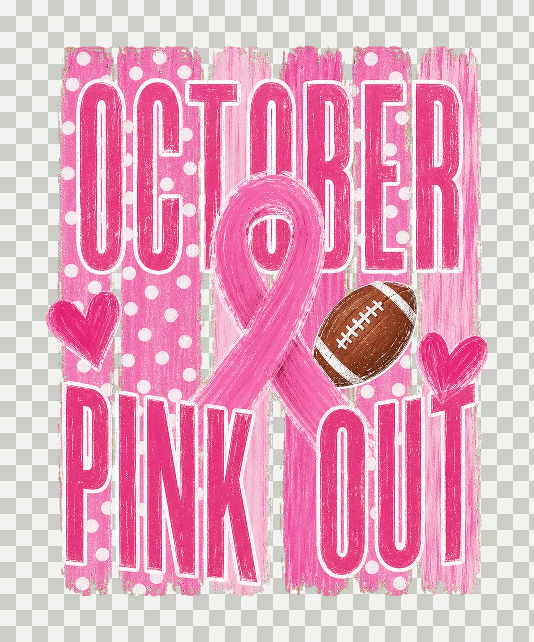 Pink Out October Breast Cancer Awareness Variation D transparency and detail preview thumbnail