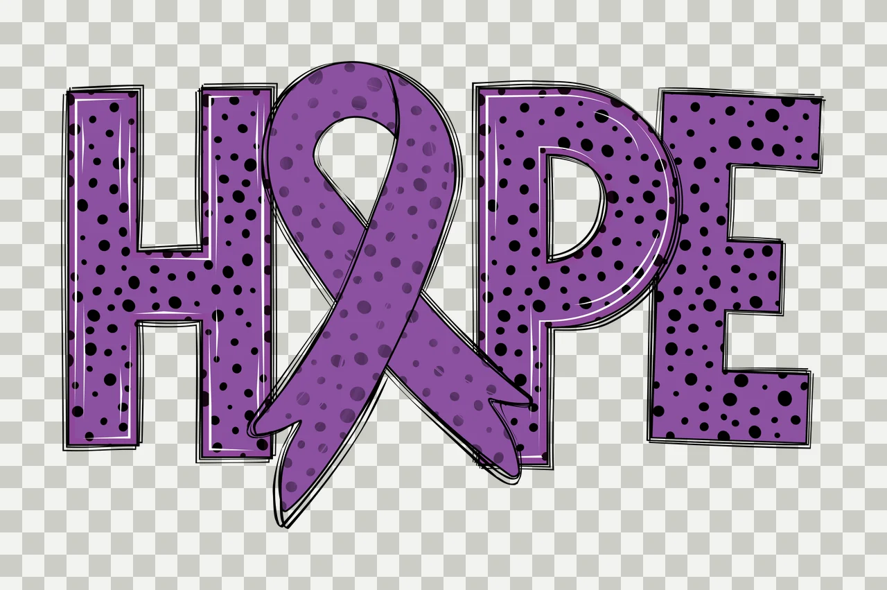 Hope Text With Ribbon Symbol overlay typographic black white transparency and detail preview thumbnail