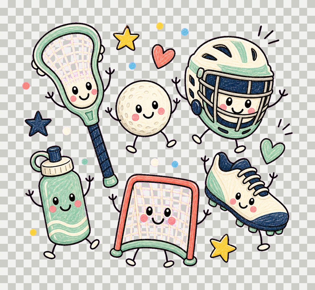 lacrosse 04 cozy crayon sublimation instant shirt design transparency and detail preview thumbnail