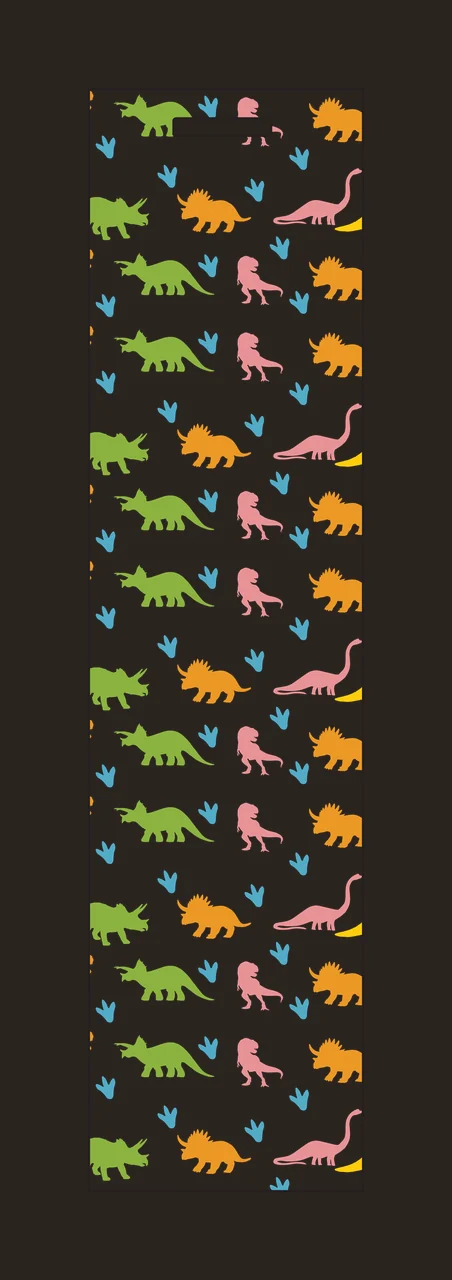 Black Dinosaur Footprint Repeating Pattern Icons arranged silhouette contrast preview thumbnail