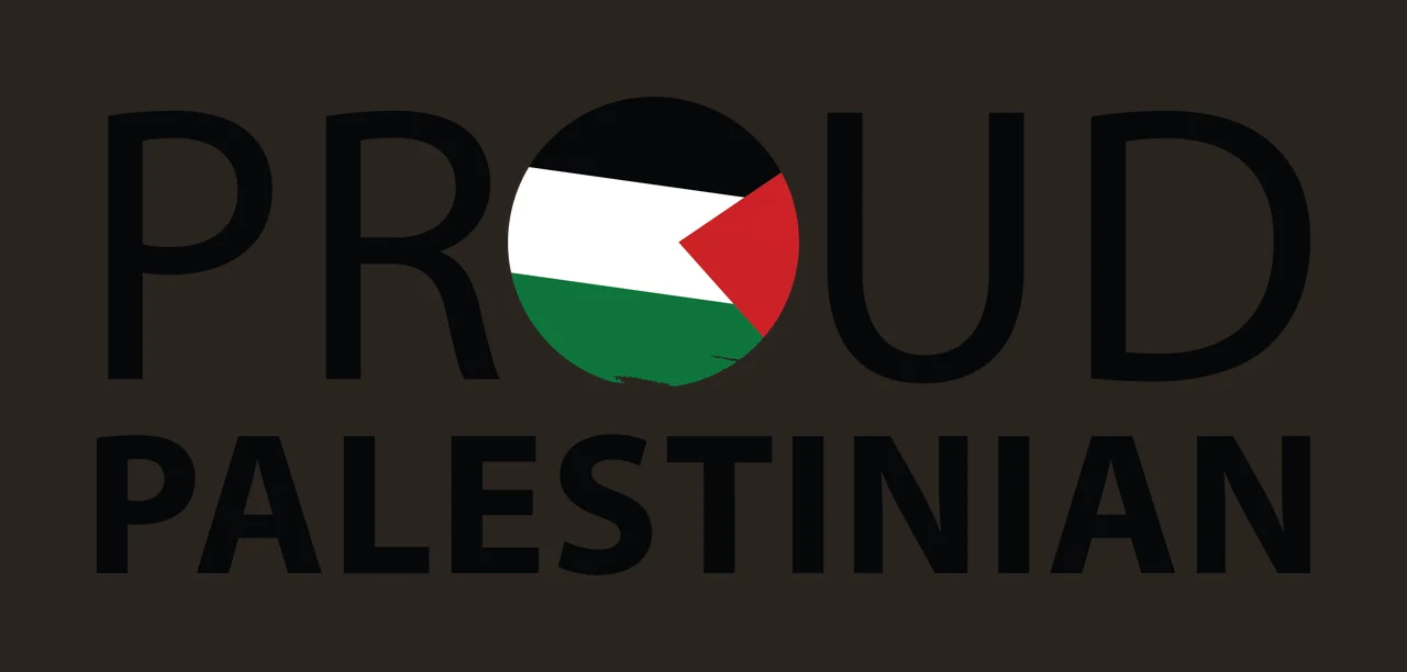 Proud Palestinian Text With Circle black white background typography contrast preview thumbnail