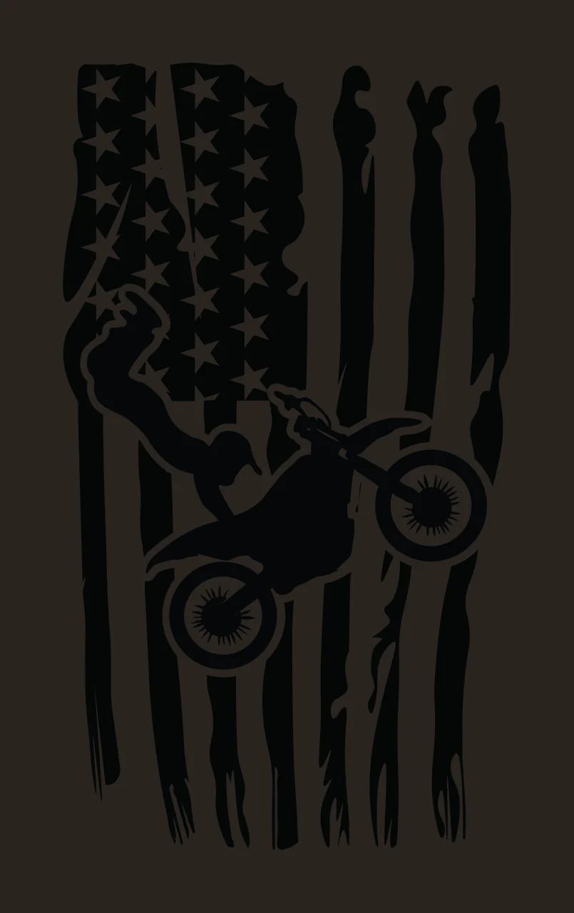 Motocross Vertical Flag Rider Stunt Graphic jumping motorcycle contrast preview thumbnail