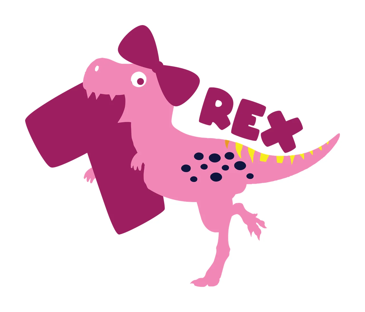 Dinosaur Rex Standing On One Leg silhouette black white plain