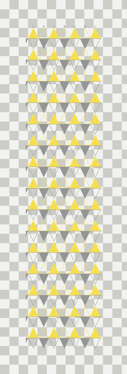 Geometric pattern with triangles solid yellow triangles solid grey triangles and outlined triangles in white transparency and detail preview thumbnail