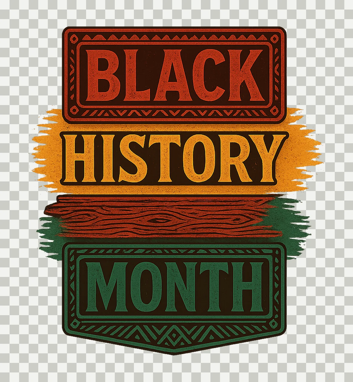 Black History Afrocentric Design MLK Day Artwork African transparency and detail preview thumbnail
