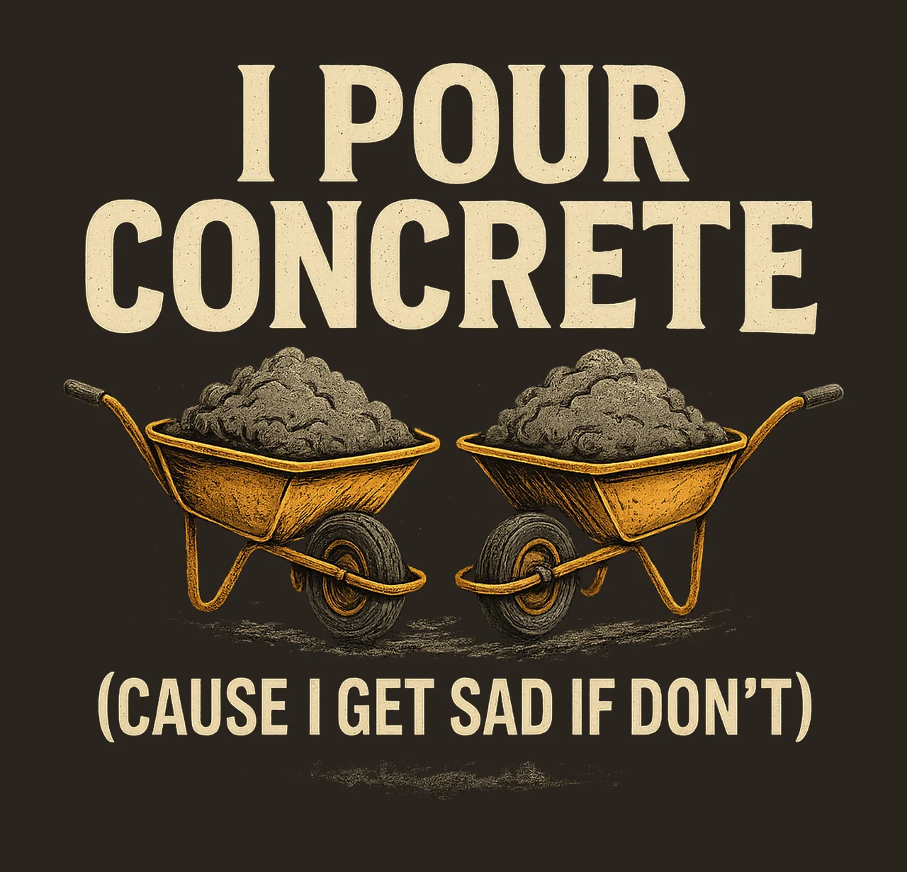 Pour Concrete Funny Construction Worker Design Cement Pourer contrast preview thumbnail