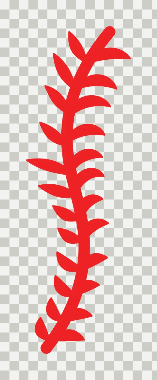 Black Silhouette Of A Long Vertical Plant Stem Static leaves transparency and detail preview thumbnail
