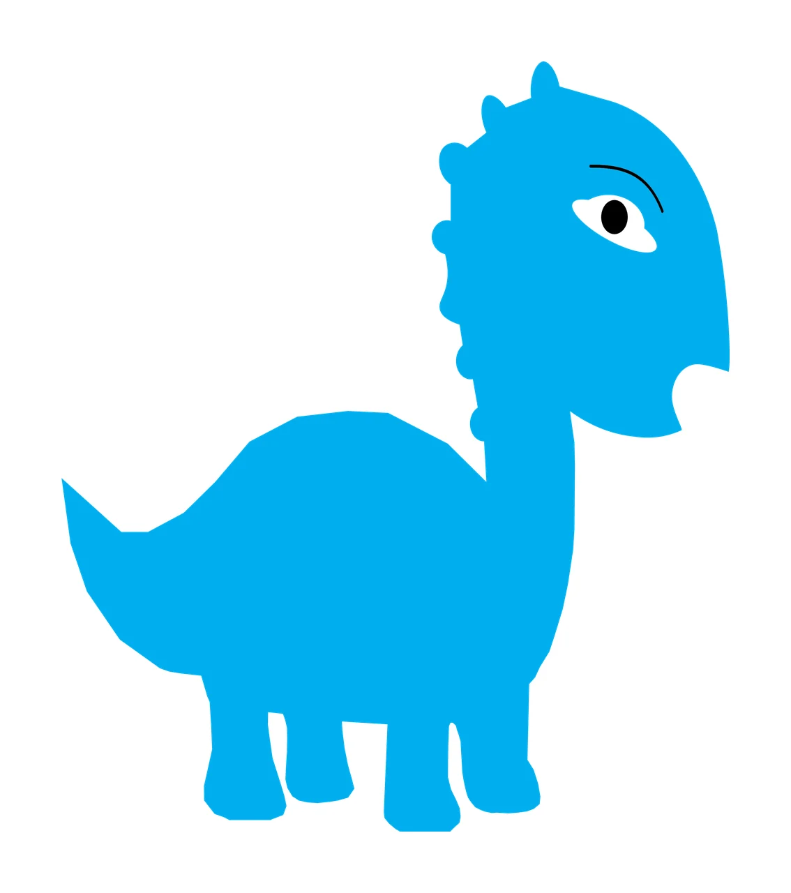 Creature Standing With Cartoon And Spike In Black