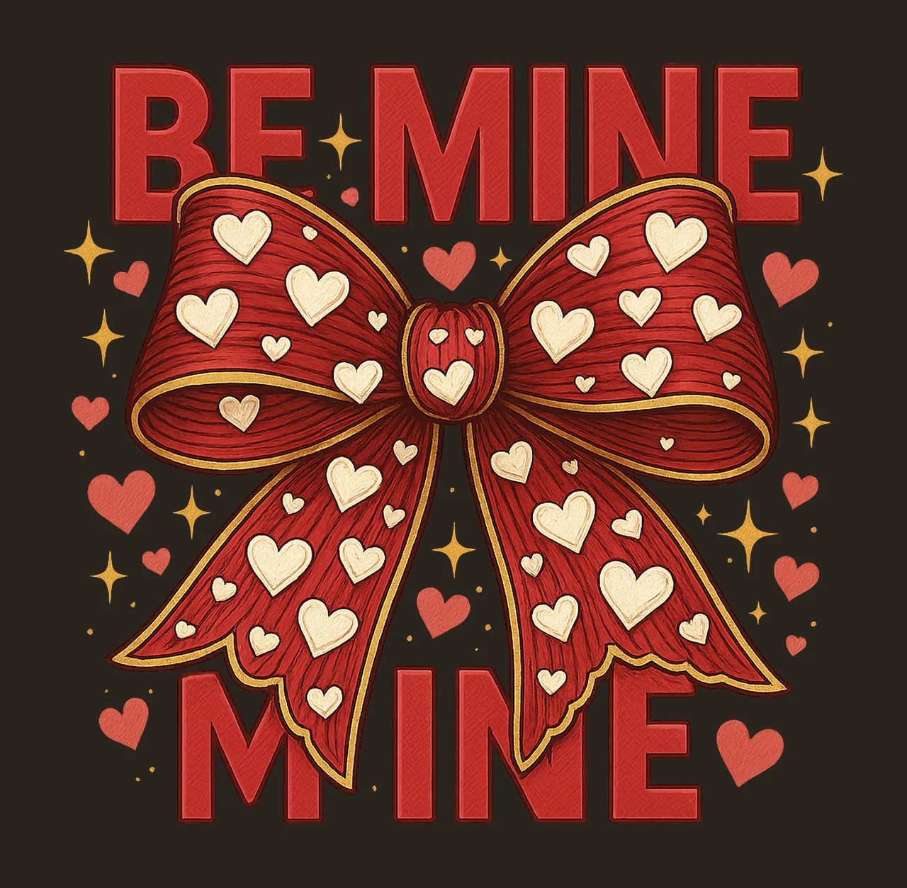 Pink Valentine Coquette Heart Be Mine Kiss Me XOXO Sweet contrast preview thumbnail