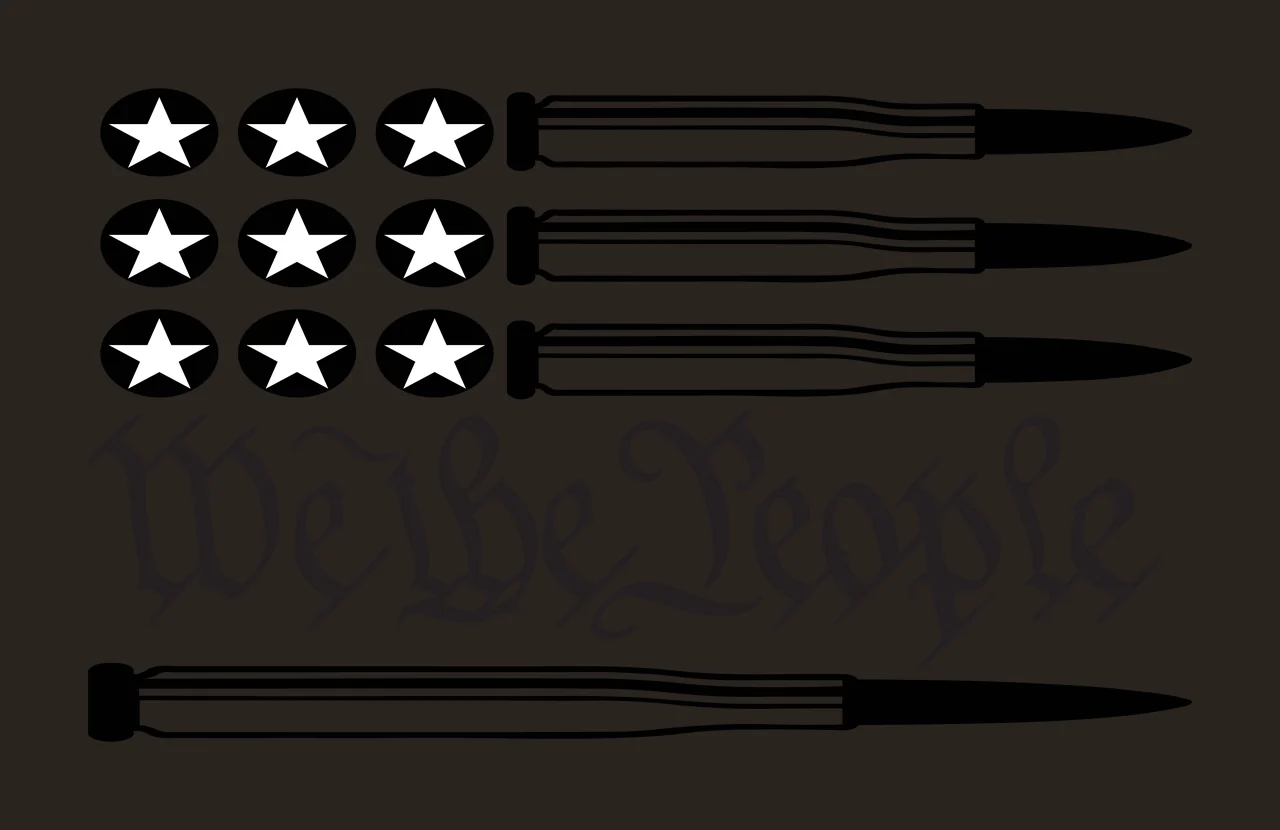 We The People With Bullet Flag bullets circles black white background contrast preview thumbnail